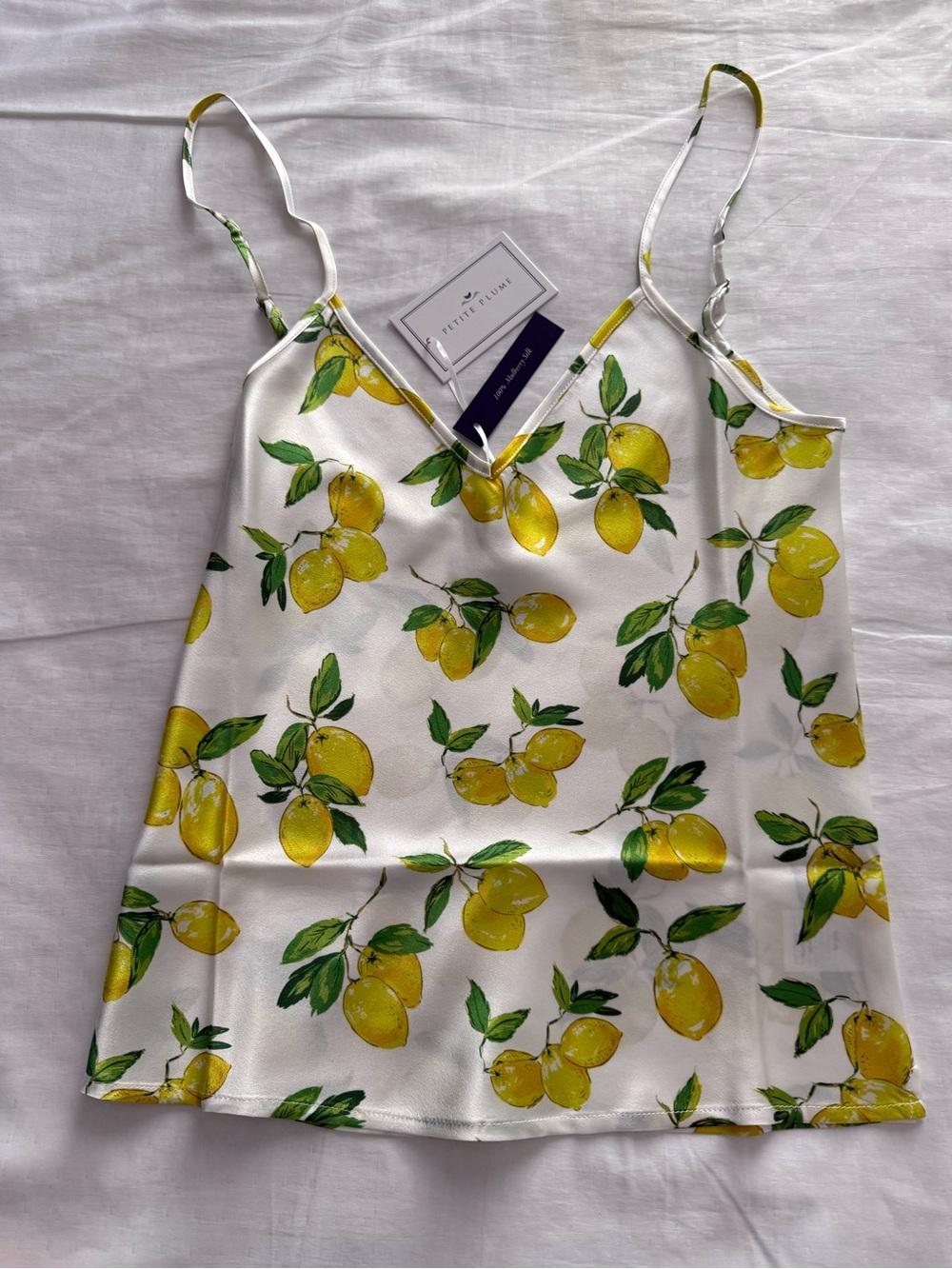 Petite Plume New Silk Amalfi Lemon camisole XS